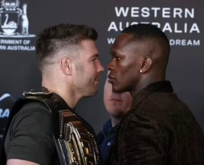 Du Plessis And Adesanya Separated During Intense Face-Off