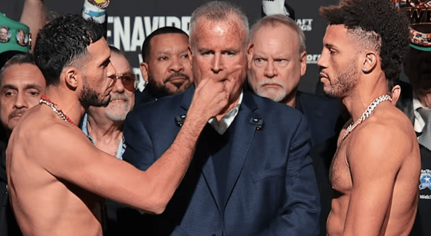 Benavidez & Morrell's Explosive Weigh In - 'See Who The Mexican Monster Is'