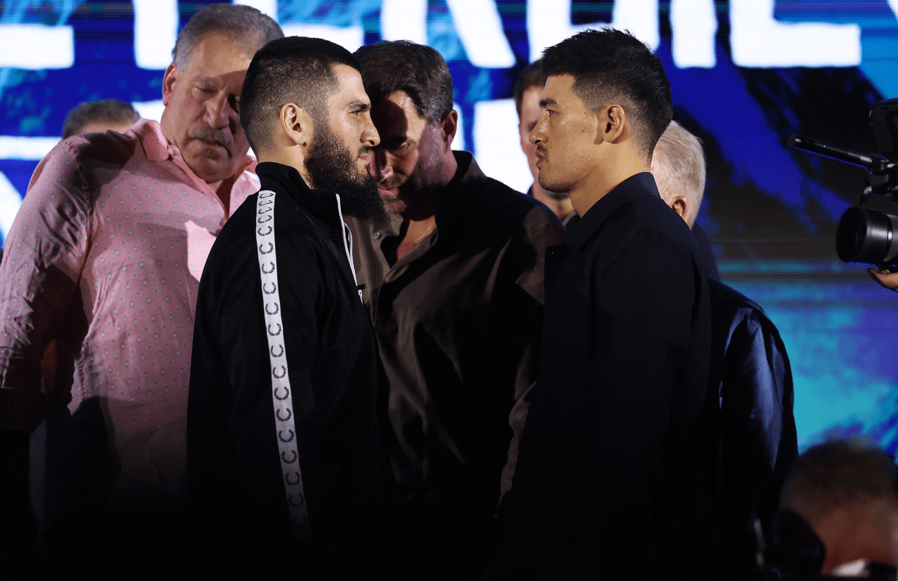 Artur Beterbiev and Dimitrii Bivol come face to face in Riyadh