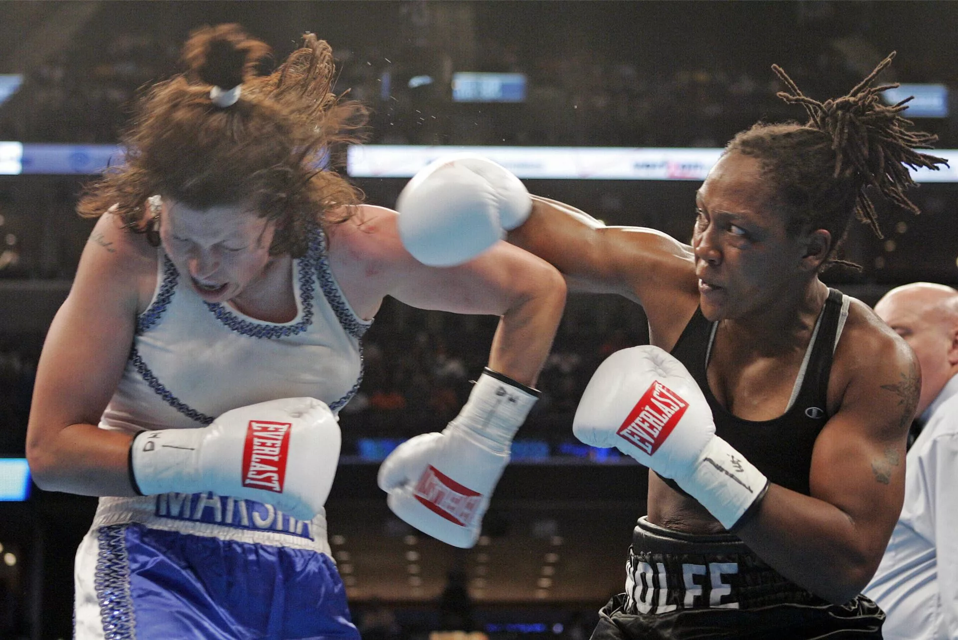 Image of Ann Wolfe throwing punch 