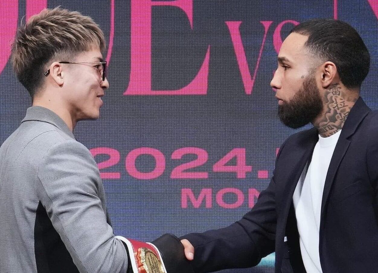 Naoya Inoue and Luis Nery at the press conference to announce their fight